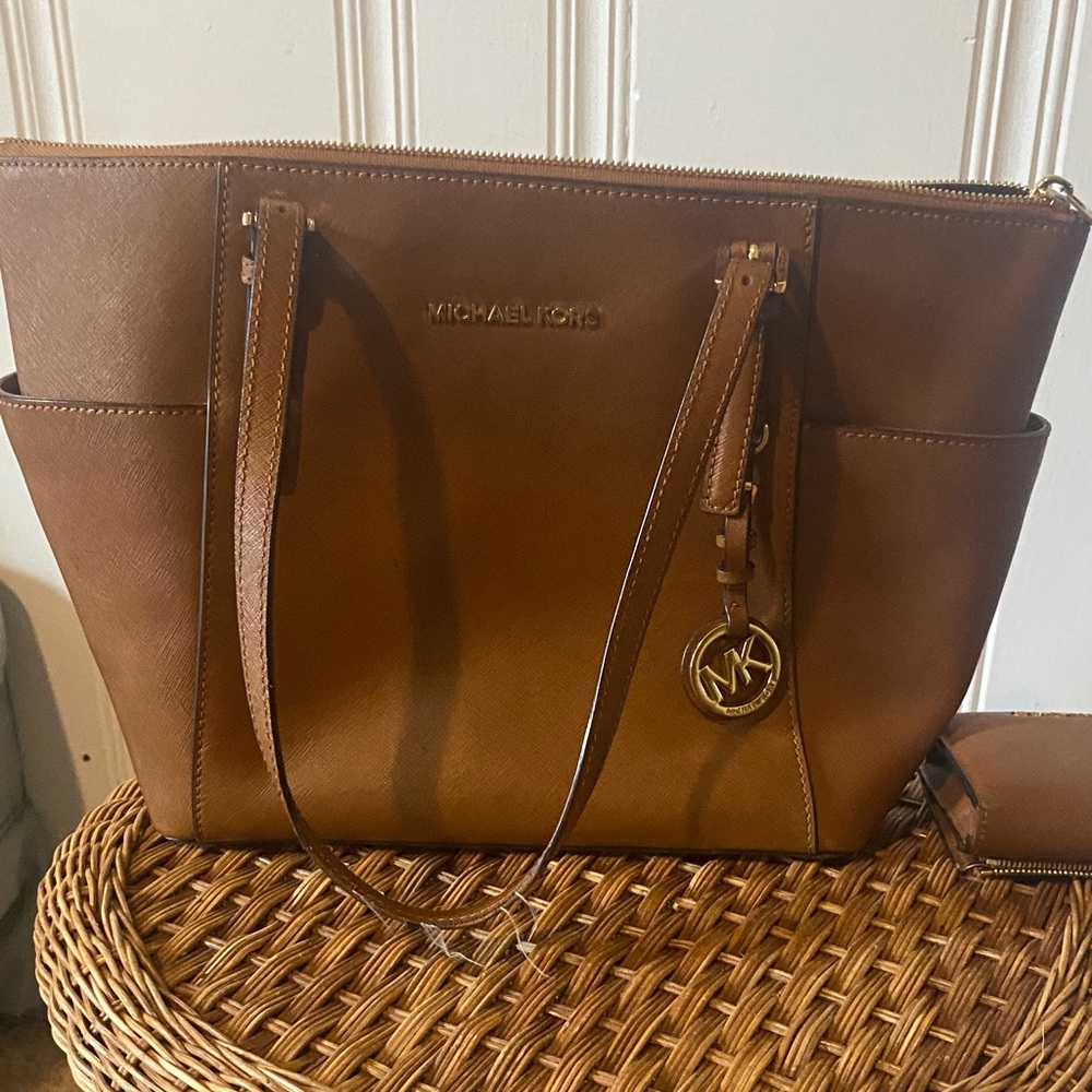 Michael Kors Tan Leather Tote Bag